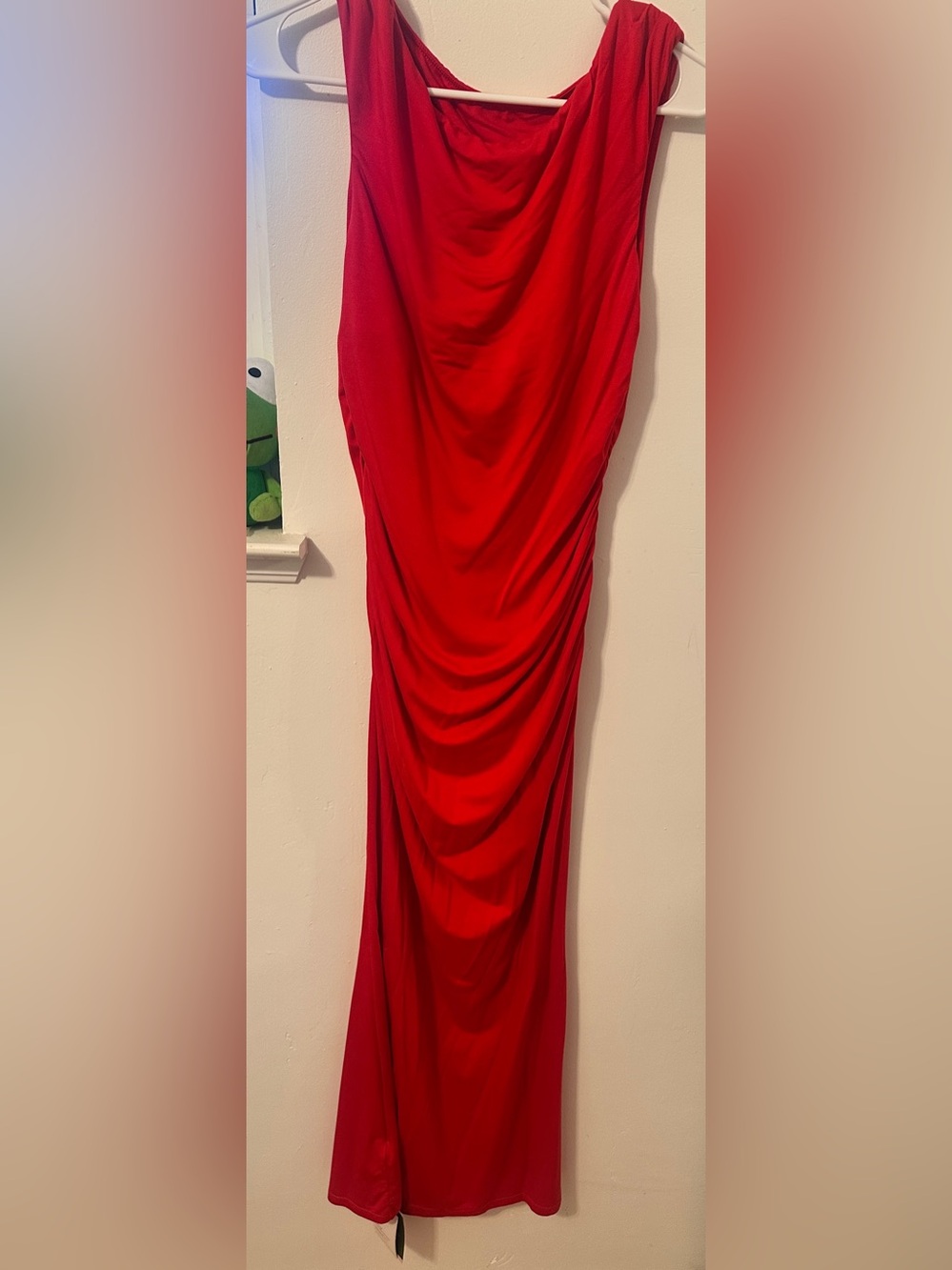 HALARA Red Draped Maxi Dress